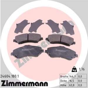 Placute frana FIAT FREEMONT (345_) 2.0 JTD diesel 136 cai ZIMMERMANN 24604.180.1