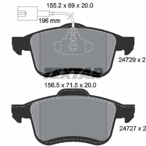 Placute frana FIAT DOBLO Cargo (263_) 1.3 D Multijet (263WXU1A, 263ZXU1A, 263WYB1A, 263ZYB1A) diesel 95 cai TEXTAR 2472901