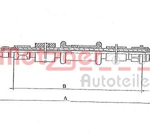 Cablu frana de parcare FIAT TIPO (160_) 1.1 (160.AA) benzina 56 cai METZGER 251.25