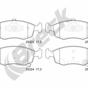 Placute frana FIAT PANDA VAN (312_, 519_) 0.9 (312CXH1A, 312DXH1A) benzina 65 cai BRECK 25323 00 702 10