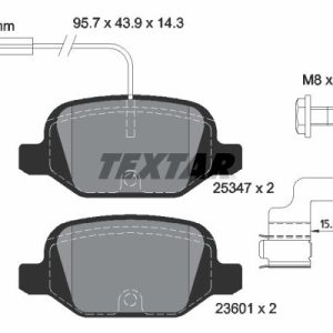 Placute frana FIAT 500 (312_) 0.9 (312AXM1B) benzina 105 cai TEXTAR 2534701