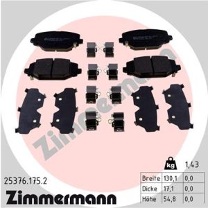 Placute frana FIAT FREEMONT (345_) 2.0 JTD 4x4 diesel 163 cai ZIMMERMANN 25376.175.2