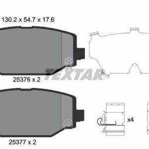 Placute frana FIAT FREEMONT (345_) 2.0 JTD 4x4 diesel 163 cai TEXTAR 2537601