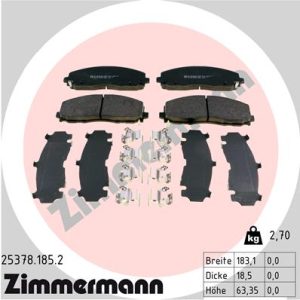 Placute frana FIAT FREEMONT (345_) 2.0 JTD 4x4 diesel 163 cai ZIMMERMANN 25378.185.2