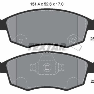 Placute frana FIAT 500 (312_) 1.4 (312AXC1B, 312CXC1B) benzina 100 cai TEXTAR 2543501