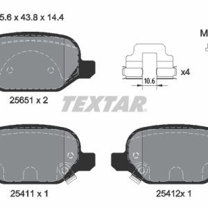 Placute frana FIAT PANDA VAN (312_, 519_) 0.9 4x4 (312CXG2B) benzina 86 cai TEXTAR 2565101