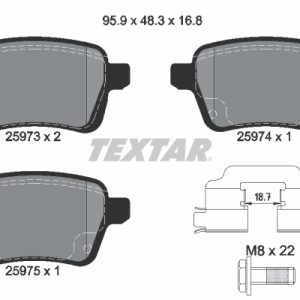 Placute frana FIAT 500L (351_, 352_) 1.4 (199LYF1B) benzina 120 cai TEXTAR 2597301