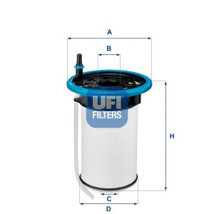 Filtru combustibil FIAT 500 C (312_) 1.3 D Multijet (312CXE1A, 312AXE1A) diesel 95 cai UFI 26.052.00
