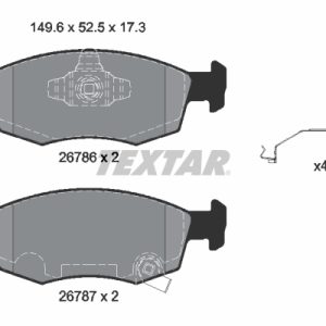 Placute frana FIAT PANDA (312_, 319_) 1.0 Mild Hybrid (312.PYD1B) benzina/elector 69 cai TEXTAR 2678601