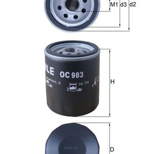 Filtru ulei FIAT FIORINO Pick up (146_) 1.4 benzina 67 cai KNECHT OC 983