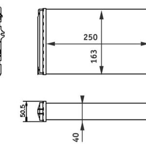 Schimbator caldura incalzire habitaclu FIAT TIPO (160_) 1.9 TD (160.EL, 160.GL, 160.AQ, 160.EI, 160.AR) diesel 90 cai MAHLE ORIGINAL AH 141 000S