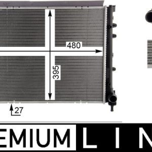 Radiator racire motor FIAT PANDA VAN (312_, 519_) 0.9 (312CXH1A, 312DXH1A) benzina 65 cai MAHLE ORIGINAL CR 1586 000P