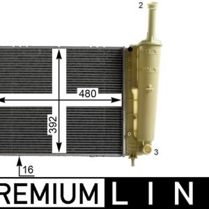 Radiator racire motor FIAT PANDA VAN (312_, 519_) 1.2 (312CXA1A, 312DXA1A) benzina 69 cai MAHLE ORIGINAL CR 2005 000P