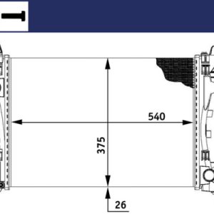 Radiator racire motor FIAT FIORINO Autoutilitara/limuzina spatioasa (225_) 1.4 (225AXA1A, 225BXA1A) benzina 78 cai MAHLE ORIGINAL CR 773 000S