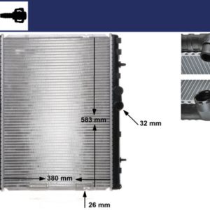 Radiator racire motor FIAT FIORINO Autoutilitara/limuzina spatioasa (225_) 1.3 D Multijet (225BXD1A, 225BXB1A, 225BXB11) diesel 75 cai MAHLE ORIGINAL CR 889 000S