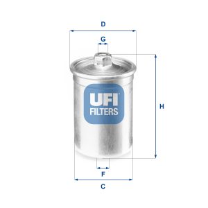 Filtru combustibil FIAT CROMA (154_) 2500 V6 benzina 162 cai UFI 31.506.00