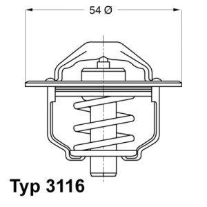 Termostat lichid racire FIAT CROMA (154_) 2500 TD (154.LL, 154.PL) diesel 115 cai WAHLER 3116.82D