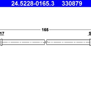 Furtun frana FIAT 500 (312_) 0.9 (312AXG1A, 312.AXG11) benzina 86 cai ATE 24.5228-0165.3