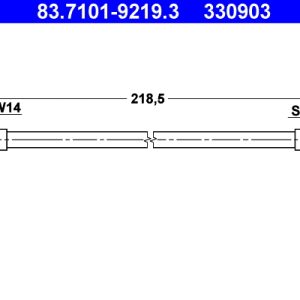 Furtun frana FIAT 500 (312_) 1.4 (301J410) benzina 102 cai ATE 83.7101-9219.3