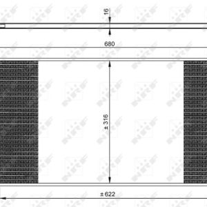 Condensator climatizare FIAT 500L (351_, 352_) 0.9 (199LYC1B) benzina 105 cai NRF 350061