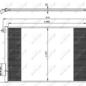 Condensator climatizare FIAT 500L (351_, 352_) 1.4 (199LYB1B) benzina 95 cai NRF 350065
