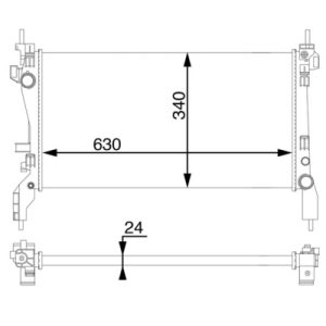 Radiator racire motor FIAT DOBLO Cargo (263_) 1.6 D Multijet (263WXD1B, 263WXR1B, 263WXX1B, 263ZXD1B,... diesel 105 cai MAHLE ORIGINAL CR 1122 000S