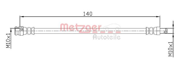 Furtun frana FIAT 500L (351_, 352_) 0.9 (199LYC1B) benzina 105 cai METZGER 4110106