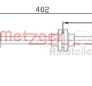 Furtun frana FIAT 500L (351_, 352_) 1.4 (199LYB1B) benzina 95 cai METZGER 4110108