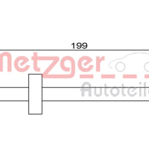 Furtun frana FIAT DOBLO Cargo (263_) 1.3 D Multijet (263WXU1A, 263ZXU1A, 263WYB1A, 263ZYB1A) diesel 95 cai METZGER 4111620