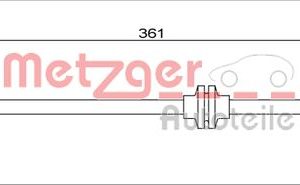 Furtun frana FIAT 500X (334_) 1.0 (334.AXN1B) benzina 120 cai METZGER 4111779