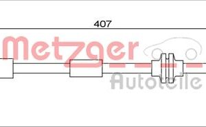 Furtun frana FIAT TIPO hatchback (356_, 357_) 1.3 D (356HXH1A) diesel 95 cai METZGER 4111801