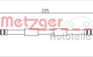Furtun frana FIAT 500L (351_, 352_) 0.9 (199LYC1B) benzina 105 cai METZGER 4111806