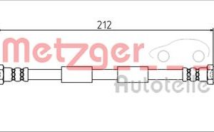 Furtun frana FIAT TIPO combi (356_, 357_) 1.3 D (356WXH1A) diesel 95 cai METZGER 4111807