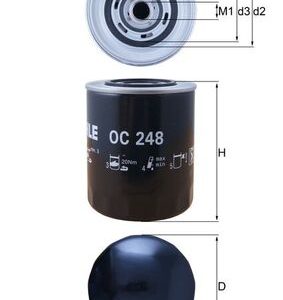 Filtru ulei FIAT CROMA (154_) 2500 D diesel 75 cai KNECHT OC 248