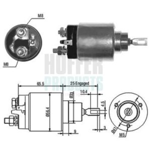 Solenoid electromotor FIAT QUBO (225_) 1.4 (225AXA1A) benzina 73 cai MEAT DORIA 46074