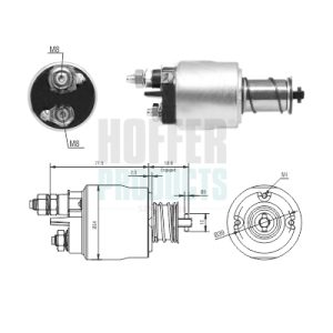 Solenoid electromotor FIAT PANDA (312_, 319_) 1.2 (312PXA1A) benzina 69 cai HOFFER 46311