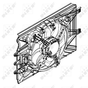 Ventilator radiator FIAT 500L (351_, 352_) 0.9 Natural Power (199LYC1B) Benzina/Gaz metan (GNC) 86 cai NRF 47594