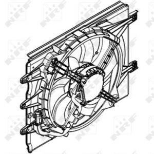 Ventilator radiator FIAT 500L (351_, 352_) 1.4 (199LYB1B) benzina 95 cai NRF 47595