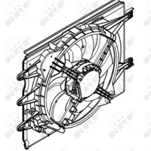 Ventilator radiator FIAT 500L (351_, 352_) 1.4 (199LYB1B) benzina 95 cai NRF 47596