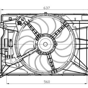 Ventilator radiator FIAT 500X (334_) 1.3 D Multijet (334AXH1A) diesel 95 cai NRF 47948