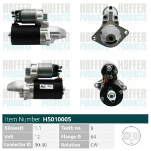 Electromotor FIAT PANDA Caseta/ Hatchback (169_) 1.3 D Multijet diesel 70 cai HOFFER H5010005