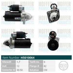 Electromotor FIAT FIORINO Autoutilitara/limuzina spatioasa (146_) 1.7 TD diesel 63 cai HOFFER H5010064
