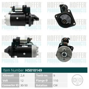 Electromotor FIAT 500 (312_) 0.9 (312AXG1A, 312.AXG11) benzina 86 cai HOFFER H5010149