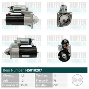 Electromotor FIAT 500L (351_, 352_) 1.6 D Multijet (199LYD1B) diesel 105 cai HOFFER H5010207
