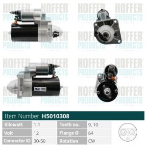 Electromotor FIAT 500 C (312_) 1.2 (312CXA1A, 312AXA1A) benzina 69 cai HOFFER H5010308