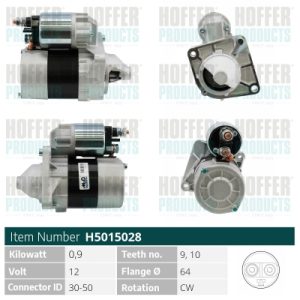 Electromotor FIAT QUBO (225_) 1.4 Natural Power (225AXC1A) Benzina/Gaz metan (GNC) 78 cai HOFFER H5015028