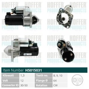 Electromotor FIAT PANDA Caseta/ Hatchback (141_) 1.1 benzina 50 cai HOFFER H5015031