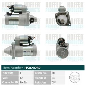 Electromotor FIAT PANDA (169_) 1.2 LPG (169CXF1A) Benzina/Autogaz (GPL) 69 cai HOFFER H5020282
