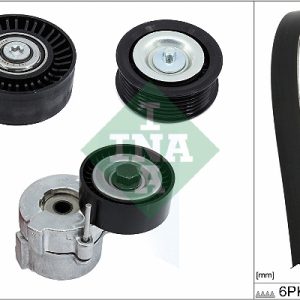 Set curea transmisie cu caneluri FIAT 500L (351_, 352_) 1.6 D Multijet (199LYE1B) diesel 120 cai INA 529 0417 10
