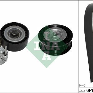 Set curea transmisie cu caneluri FIAT 500L (351_, 352_) 1.6 D Multijet (199LYE1B) diesel 120 cai INA 529 0418 10